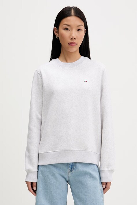 Tommy Jeans bluza damska z bawełny szara DW0DW19959