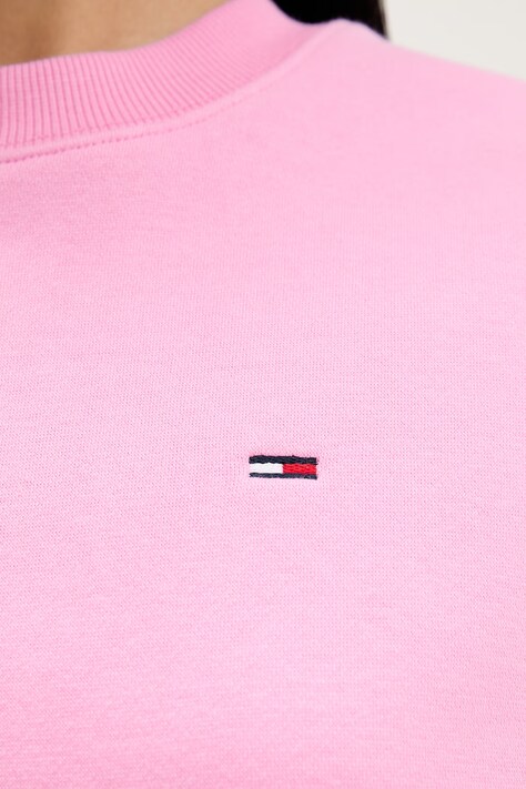 Tommy Jeans bluza damska z bawełną różowa DW0DW19959