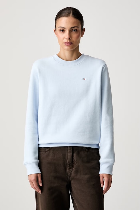 Tommy Jeans hanorac pentru femei cu bumbac albastru DW0DW19959