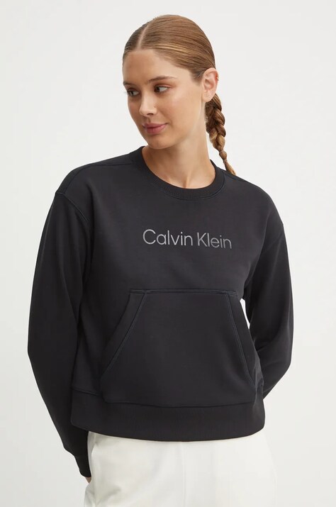 Calvin Klein Performance hanorac de antrenament culoarea negru, cu imprimeu, 00GWF4W301