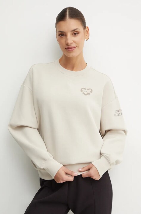 Кофта Champion женская цвет бежевый с принтом 117494