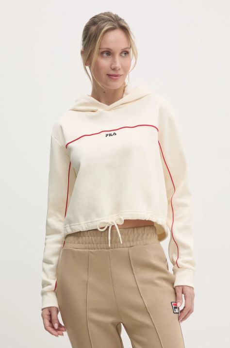 Fila felpa Laagna donna colore beige con cappuccio FAW0907