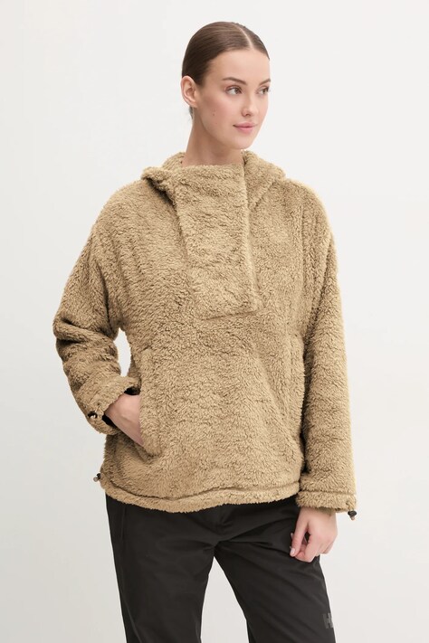 Burton hanorac Lemma culoarea bej, cu glugă, neted, 238431