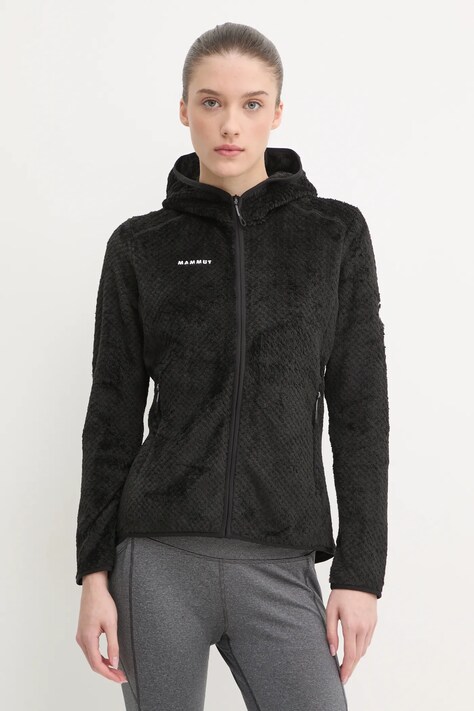 Sportska dukserica Mammut Innominata boja: crna, s kapuljačom, bez uzorka, 1014.05890