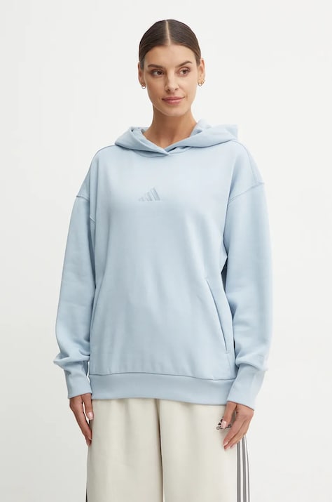 Суичър adidas All SZN в синьо с качулка с апликация IY6767