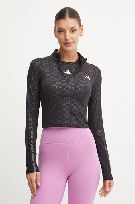 Φούτερ προπόνησης adidas Performance Hyperglam χρώμα: μαύρο, IK5501