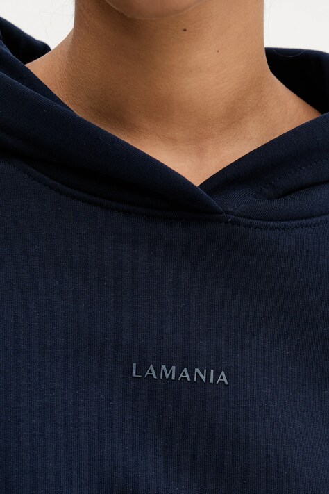 La Mania кофта з капюшоном жіноча з бавовною ALI — AW24-BLD17N, темно-синій — фото 5