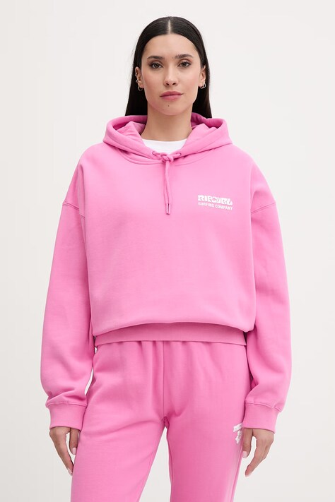 Rip Curl bluza z kapturem damska SURF PUFF HERITAGE różowa 06AWFL
