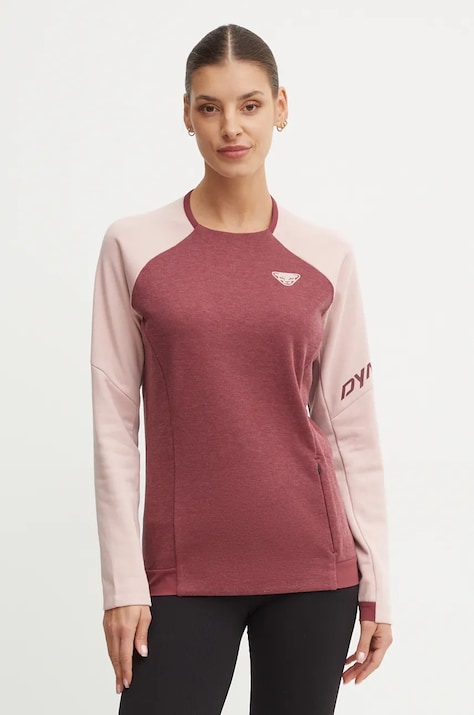 Спортивна кофта Dynafit 24/7 Polartec колір червоний візерунок 08.0000071509