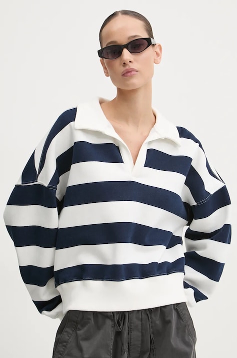 Суичър Abercrombie & Fitch в бежово с десен KI152-4156