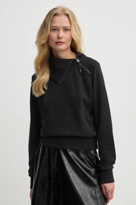 G-Star bluză femei, culoarea negru, uni, D25303-D704