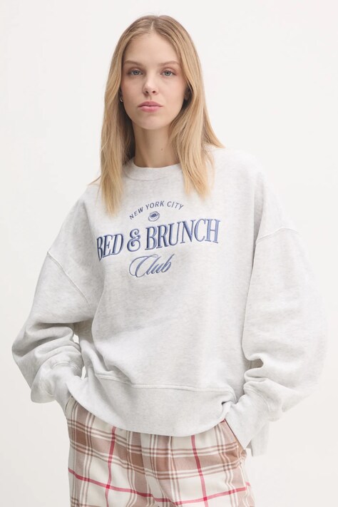 Μπλούζα Abercrombie & Fitch χρώμα: γκρι, KI152-4049