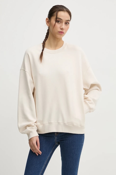 Hollister Co. bluza femei, culoarea bej, neted, KI352-4218