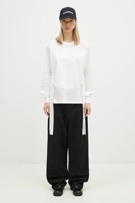 Undercover top a maniche lunghe in cotone C/S colore bianco UC2D1805