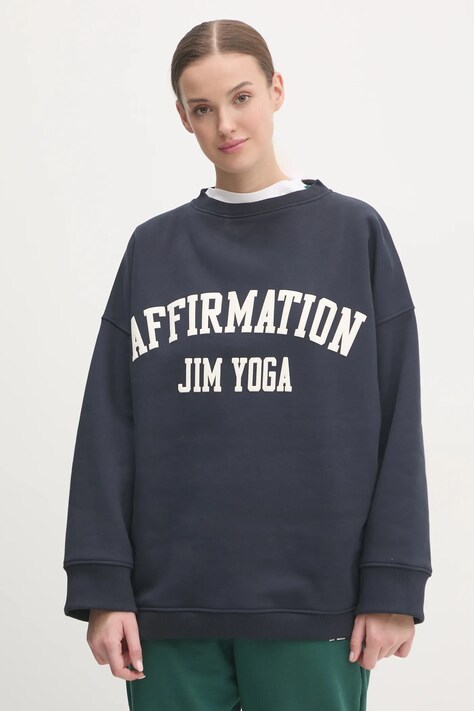 Mikina JOYINME Affirmation dámská, tmavomodrá barva, s aplikací, Affirmation