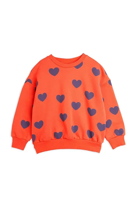 Παιδική μπλούζα Mini Rodini Hearts χρώμα: κόκκινο
