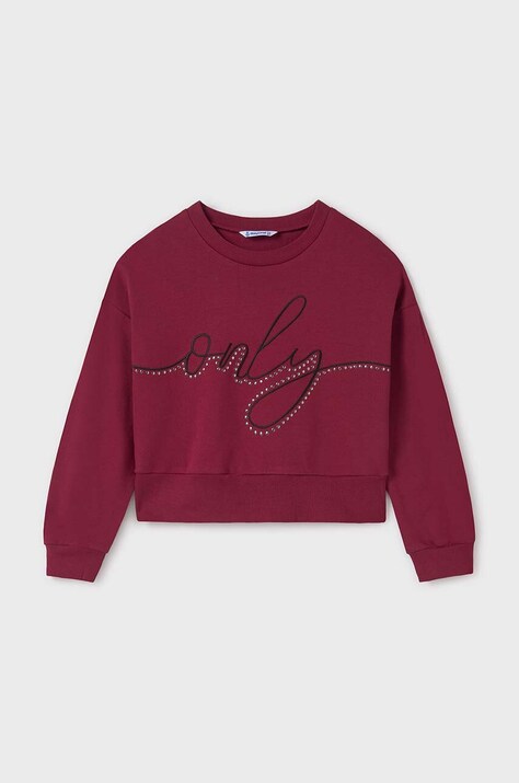 Детски суичър Mayoral в червено с принт 7467