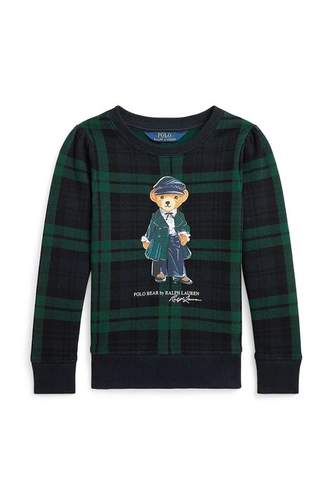 Polo Ralph Lauren hanorac de bumbac pentru copii culoarea negru, modelator, 312952154001