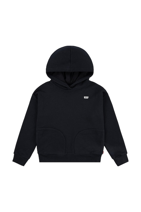 Levi's felpa per bambini BATWING CHEST HIT HOODIE colore nero con cappuccio 3EL078