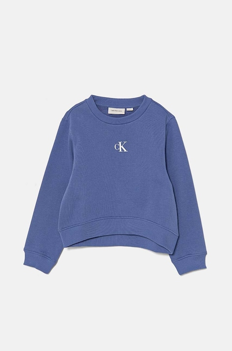 Детская кофта Calvin Klein Jeans цвет фиолетовый с аппликацией IG0IG02639