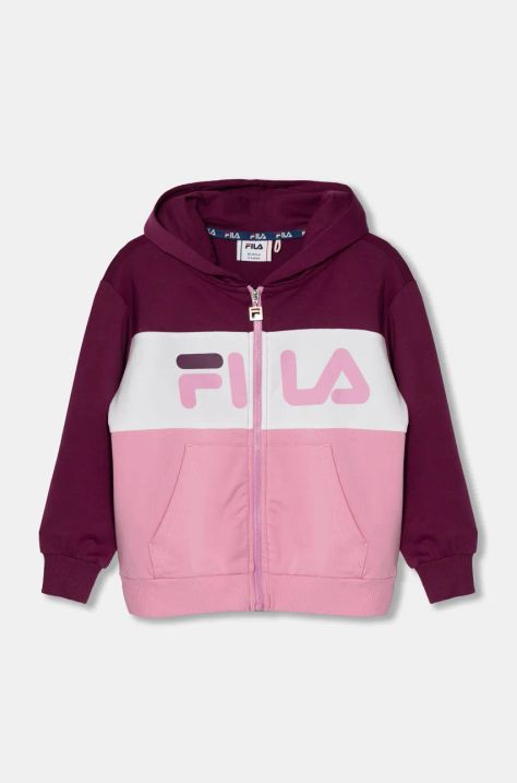 Fila bluza copii BAAR-EBENHAUSEN culoarea roz, cu glugă, modelator, FAK0203