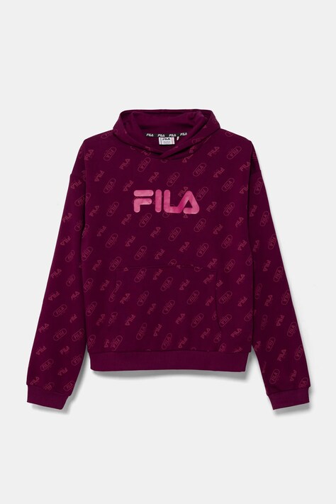 Детская кофта Fila LOITZ цвет фиолетовый с капюшоном узор FAT0576