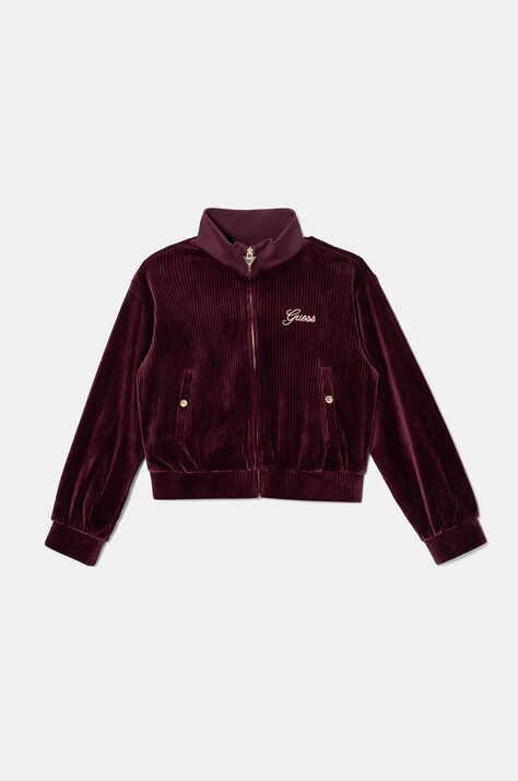 Guess bluza copii culoarea bordo, cu imprimeu, J4BQ21 KCH92
