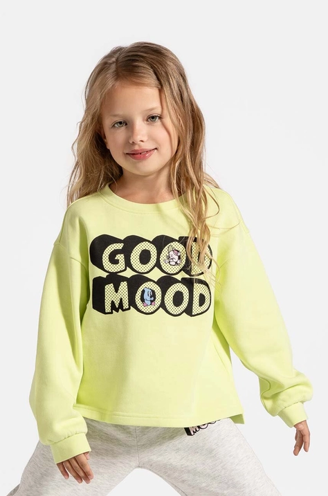 Coccodrillo bluza copii culoarea verde, cu imprimeu, CARTOONS GIRL KIDS