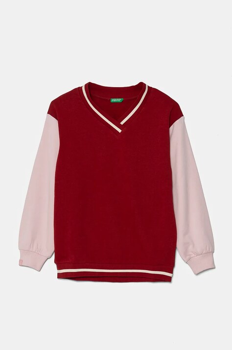 Dětská mikina United Colors of Benetton fialová barva, vzorovaná, 32N4C400A