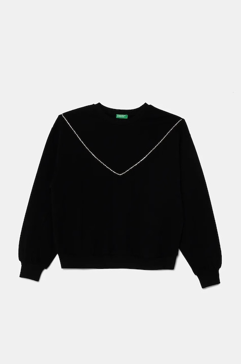 Παιδική μπλούζα United Colors of Benetton χρώμα: μαύρο, 30L3C10KW