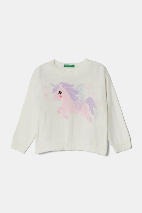 Detský sveter United Colors of Benetton béžová farba, tenký, 1070H102K