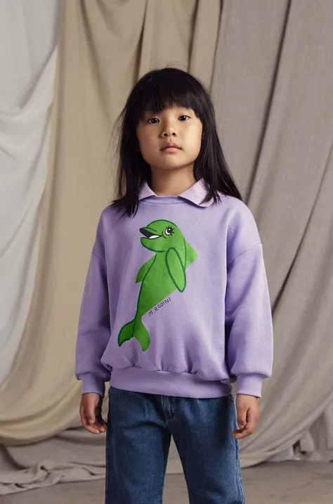 Otroški pulover Mini Rodini Dolphin vijolična barva