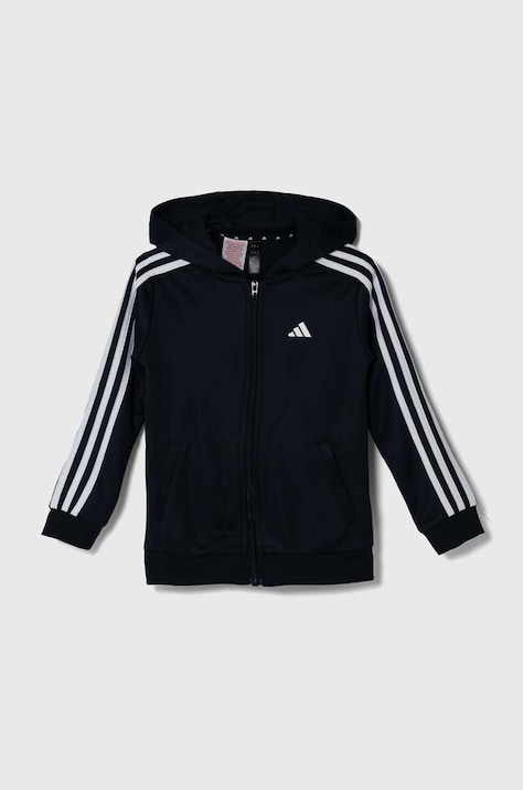Детская кофта adidas U TR-ES 3S FZHD цвет синий с капюшоном узор HZ0088