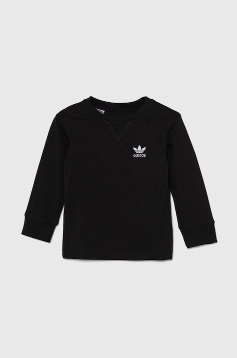 adidas Originals longsleeve copii LONG SLEEVE culoarea negru, neted, IW1006