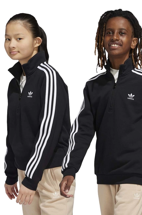 adidas Originals felpa per bambini HZ SWEATSHIRT colore nero con applicazione IY7450