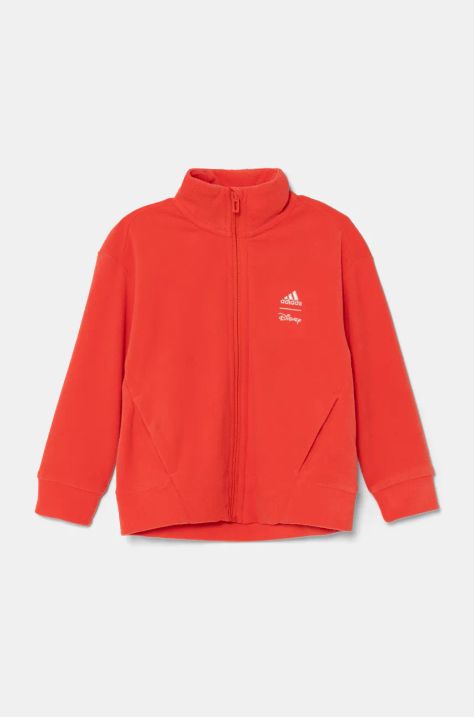 Otroški pulover iz flisa adidas LK DY MM WI TT oranžna barva, IV9622