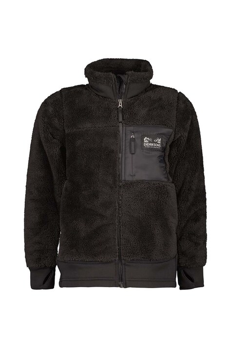 Детская кофта Didriksons MEJRAM KIDS JKT цвет чёрный однотонная 505435