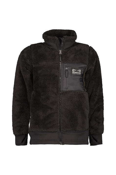 Didriksons bluza copii MEJRAM KIDS JKT culoarea negru, neted, 505435