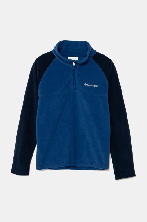 Columbia bluza polarowa dziecięca Glacial kolor niebieski gładka 1557965