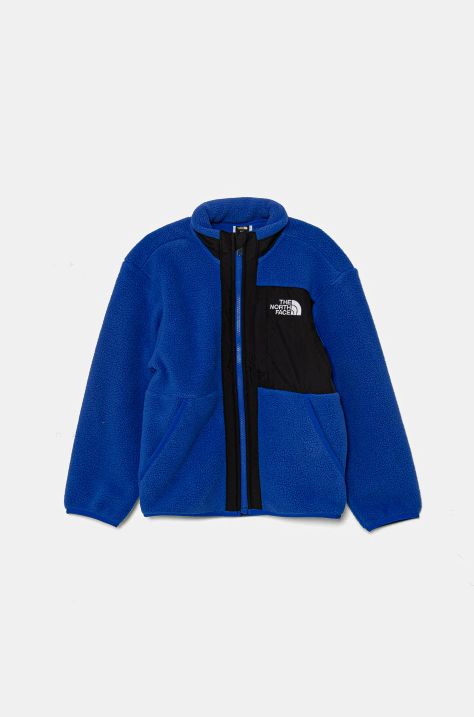 The North Face bluza polarowa dziecięca YUMIORI FULL ZIP JACKET kolor niebieski gładka NF0A8AZGCZ61