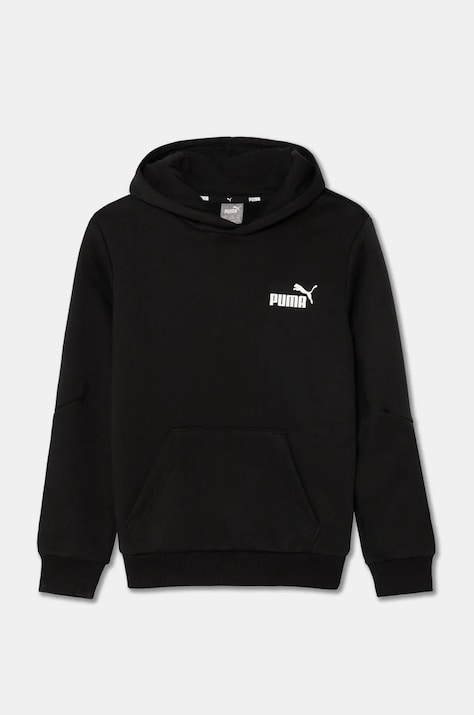 Παιδική μπλούζα Puma ESS Tape Hoodie χρώμα: μαύρο, με κουκούλα, 848818