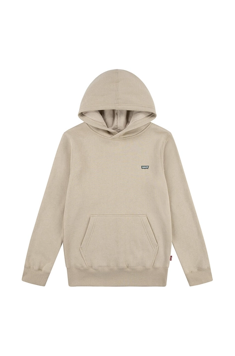 Levi's felpa per bambini MINI BATWING HOODIE colore beige con cappuccio 9EL452