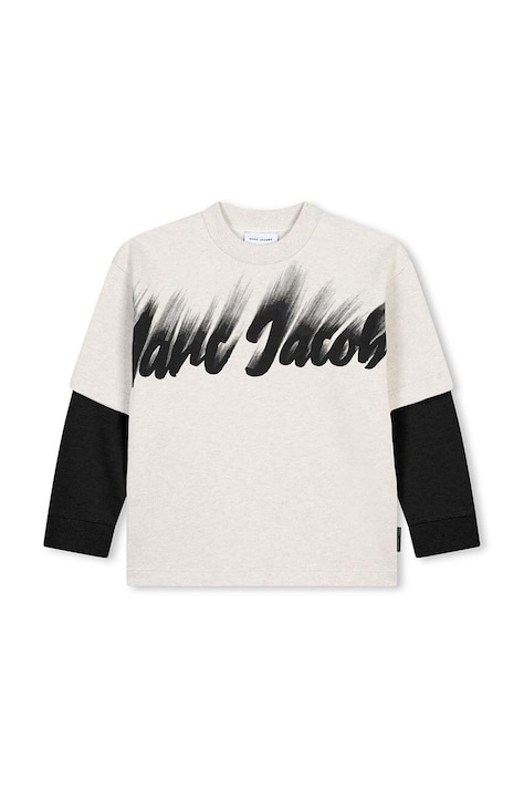 Marc Jacobs bluza bawełniana dziecięca kolor beżowy z nadrukiem W60297