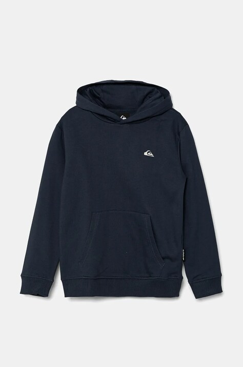 Дитяча кофта Quiksilver BASIC HOODIE колір синій з капюшоном однотонна EQBFT03889