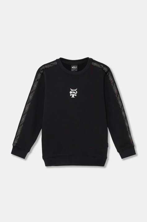 Quiksilver bluza copii MERCURY CREW culoarea negru, cu imprimeu, AQBFT03111