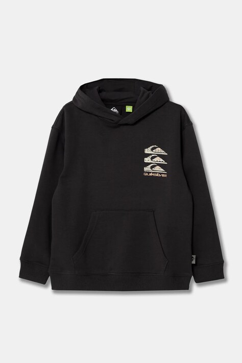 Quiksilver bluza copii SCREEN HOODIE culoarea gri, cu glugă, cu imprimeu, EQBFT03896
