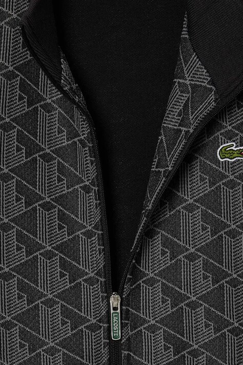 Lacoste bluza dziecięca kolor czarny wzorzysta SJ1233
