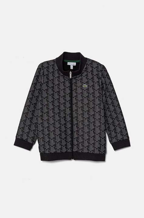 Lacoste bluza dziecięca kolor czarny wzorzysta SJ1233