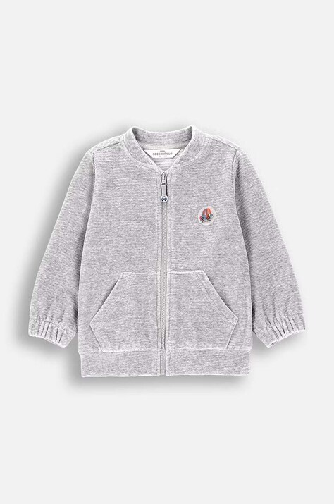 Кофта для немовлят Coccodrillo колір сірий однотонна MY WAY BOY NEWBORN