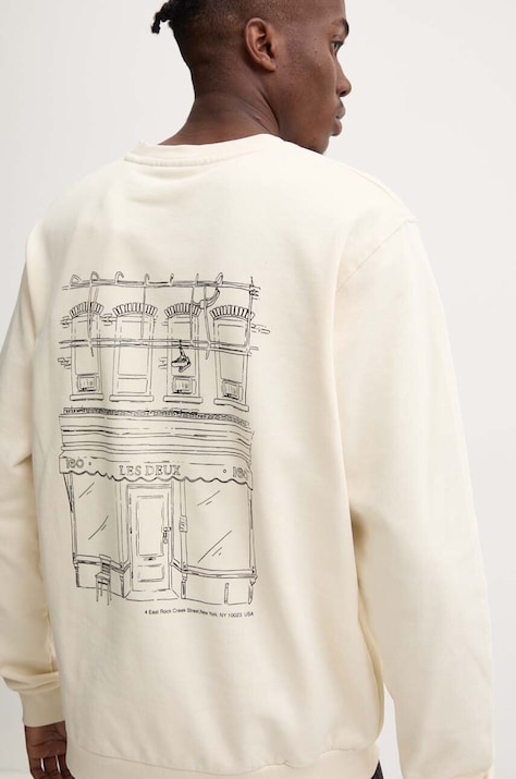 Βαμβακερή μπλούζα Les Deux χρώμα: μπεζ, LDM200165